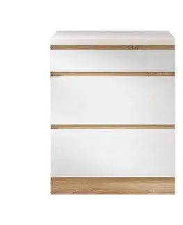 Kuchynské dolné skrinky KONDELA Line White D60 U dolná kuchynská skrinka biela / dub sonoma