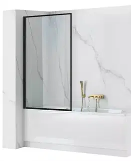 Vaňové zásteny Vaňová zástena Lagos fix pevný 70x140 black