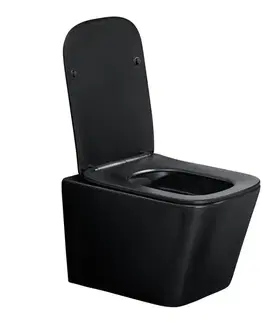 Príslušenstvo ArtCom Závesná WC misa WALL HUNG E-1060A | čierna