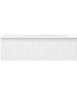 Kúpeľňový nábytok MEXEN/S - Rivel kúpeľňová skrinka 100 cm s umývadlom Vela, 1 šuplík, reliéf, biela mat 91A20-10023-1-BF01-W23M01