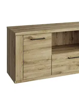 TV stolíky KONDELA Dorsi 2D1S/135 tv stolík dub navarra