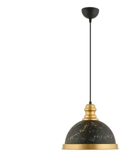 Svietidlá  Závesný luster na lanku MONZA 1xE27/40W/230V pr. 29 cm čierna/bronzová 518LMS1121