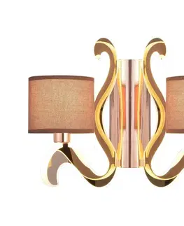 Svietidlá  LED Nástenné svietidlo AMBROSIA 2xE14/40W/230V + LED/12,3W medená 22-33529