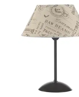 Lampy ONLI - Stolná lampa MAIDA 1xE27/15W/230V 38 cm hnedá 4876/L