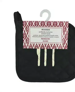 Bytový textil Kuchynská chňapka MODERN čierna