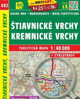Slovensko a Česká republika Štiavnické a Kremnické vrchy TM482 1:40T SC