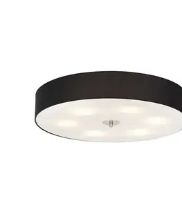 Stropné osvetlenie Vidiecke stropné svietidlo čierne 70 cm - Drum