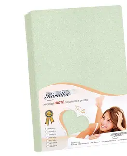Plachty Bellatex Froté prestieradlo Kamilka zelená šalviová, 90 x 200 cm
