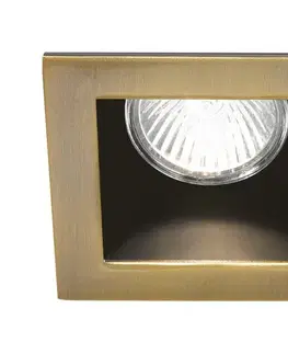 Svietidlá Ideal Lux - Zapustené svietidlo FUNKY 1xGU10/50W/230V 9x9 cm mosadz 083247