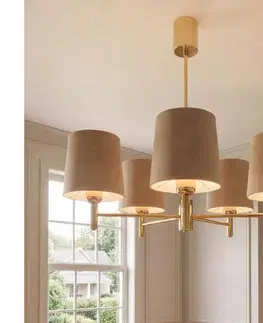 Svietidlá BRILAGI - Luster na tyči MONTE 5xE27/60W/230V béžová/zlatá 8590828053330