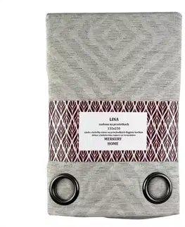 Závesy do spálne Záves Lina na priechodkách 135x250 ecru Merkury Home