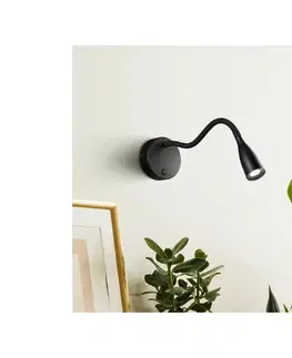 Svietidlá Eglo 901818 - LED flexibilná nástenná lampa OLIVANDINO LED/3,8W/230V čierna 901818
