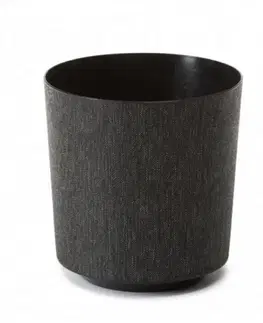 Kvetináče a truhlíky Kinekus Kvetináč plastový priemer 290 mm, GAMA, textil, čierny, výška 315 mm
