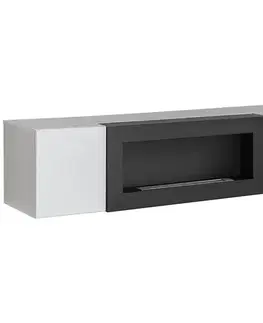 Komody do spálne Komoda S krbom Fly Pg Fy Sbk Perla Gray