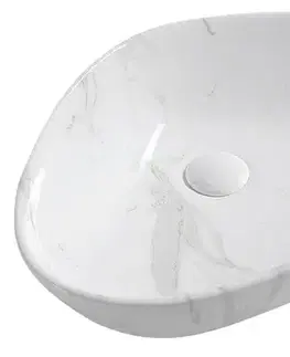 Umývadlá SAPHO - DALMA keramické umývadlo na dosku, 58,5x39cm, carrara 217