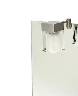 Nástenné svetlá Nástenná lampa so zrkadlom do kúpeľne 1X40W G9 saténová