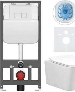 Záchody CERANO - Kompletný WC set Basic/Forte - biela lesklá - WC tlačidlo Modulo/Biela - závesné - predstenová inštalácia - 51x36 CER-8050BD86138