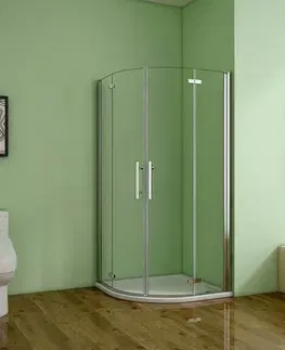 Sprchovacie kúty H K - Štvrťkruhový sprchovací kút MELODY S4 80 cm s dvojkrídlovými dverami SE-MELODYS480