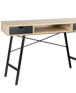 Moderné kancelárske stoly Písací stôl Loft sonoma/ čierny