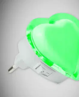 LED nastenné svietidlá Nočné svetlo Srdce HL992L0,4W zelené