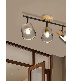 Svietidlá BRILAGI - Bodové svietidlo HYGGE 3xE14/15W/230V drevo/dymové BRI400