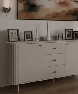 TV stolíky ArtLemp TV stolík VAOLIA 2F | pieskovo béžová