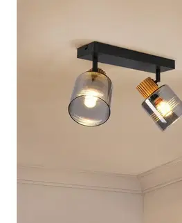 Svietidlá BRILAGI - Bodové svietidlo HYGGE 2xE14/15W/230V čierna/dymová BRI439