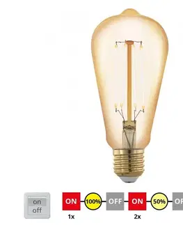 LED osvetlenie LED Stmievateľná žiarovka VINTAGE ST64 E27/4W/230V 2200K - Eglo 12863 12863