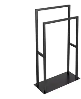 Svietidlá WENKO 26056100 - Stojan na uteráky RIVALTA 46x80 cm nerez/čierna 26056100