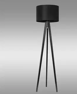 Moderné lampy do obývačky Stojacia lampa S-WENGE/ROLLER BLACK LP1