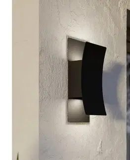 LED osvetlenie Eglo 902021 - LED Vonkajšie nástenné svietidlo VERDOLINO 2xLED/4W/230V IP44 čierna 902021