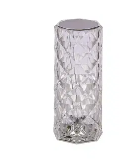 Stolové lampy Stolová lampa BRILLO V-21,5 cm bezfarebná 2W LED USB 3000, 4000, 6000K TOUCH ME