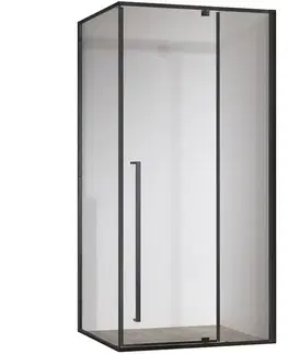 Sprchové kúty 80x100 Sprchový kút obdĺžniková Zen 100x80x195 black