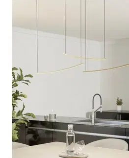 Svietidlá Eglo 902167 - LED stmievateľný luster na lanku VILLEGGI LED/22W/230V 2700/4000/6500K zlatý 902167