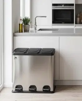 Odpadkové koše Brilanz Kôš na triedený odpad Savery, 3 x 20 l, 60 l