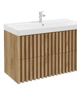 Kúpeľňový nábytok Kúpeľňová skrinka s umývadlom SAT Delano 100x56x46 cm dub mat DELANO100ZDUM DELANO100ZDUM