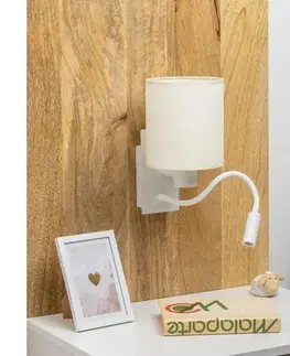 Svietidlá BRILAGI - LED Nástenná lampa NUBILA 1xE27/25W/230V + LED/3W biela/krémová BG1559+BG1585