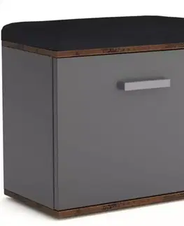 Skrinky na topánky Skrinka na topánky  Justus 05 Anthracite/ Old Style