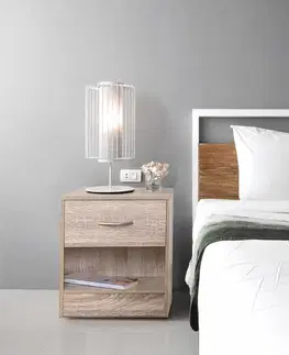 Nočné a toaletné stolíky Nočný stolík 1 ks D06420 dub sonoma Dekorhome