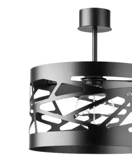 Svietidlá  Luster na tyči MODUL FREZ 1xE27/60W/230V pr. 30 cm čierna 31233