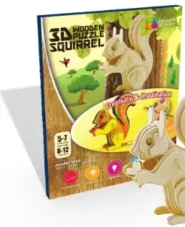 3D puzzle 3D Creative Drevené 3D Puzzle Veverička