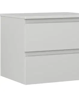 Kúpeľňový nábytok MEXEN/S - Orio kúpeľňová skrinka pod umývadlo 60 cm s doskou, 2 zásuvky, sivá mat 91A10-06047-2-BFFC62