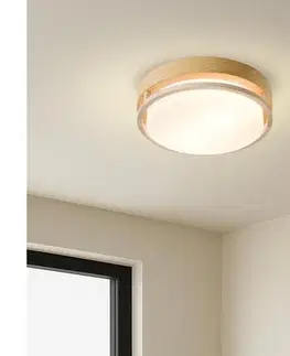 Svietidlá BRILAGI - Stropné svietidlo ORINO 2xE27/40W/230V priemer 27 cm dekor dreva/dub BRI869