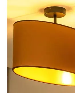 Svietidlá  - Prisadený luster OVAL VEGAN 1xE27/15W/230V hnedá 604413