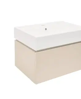 Kúpeľňový nábytok Kúpeľňová skrinka s umývadlom SAT Feel 60x30x46 cm pieskovo béžová mat SATFEEL60BEU2 SATFEEL60BEU2