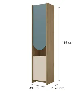 Regály Regál Lexi 4p Cremona/Macadamia/Morská
