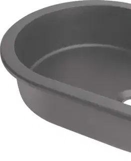 Sanitárna keramika DEANTE - Silia - Granitové umývadlo grafit oval CQS_TU6U