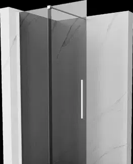 Sprchové dvere MEXEN/S - Velar Sprchová zástena posuvná Walk-in 70 x 200, grafit 8 mm, biela 871-070-000-43-20