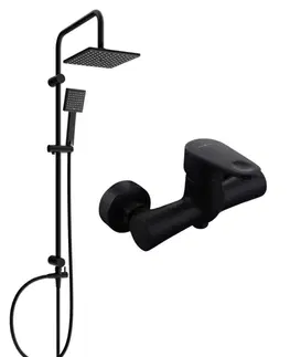 Sprchy a sprchové panely MEXEN/S - Tord sprchový stĺp vrátane sprchovej batérie Kama, čierna 72540200-70