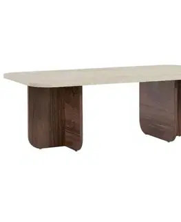 Konferenčné stolíky Konferenčný stolík Kairo Travertine, Venezia Walnut